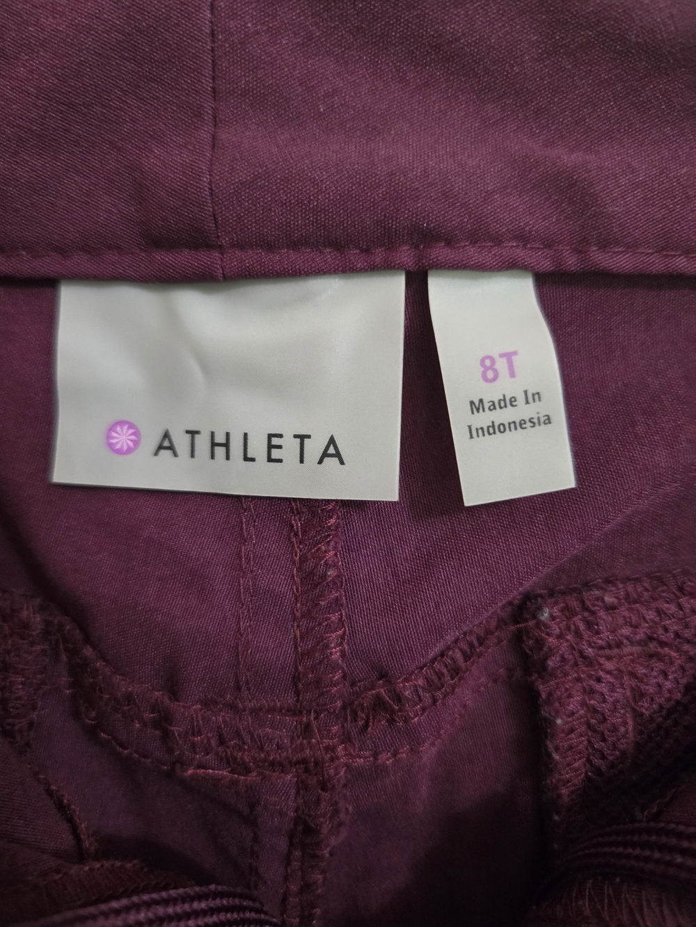Athleta Dipper Cargo Pants Women's 8 Tall NWOT Burgundy Purple Utility Stretch - Picture 4 of 9